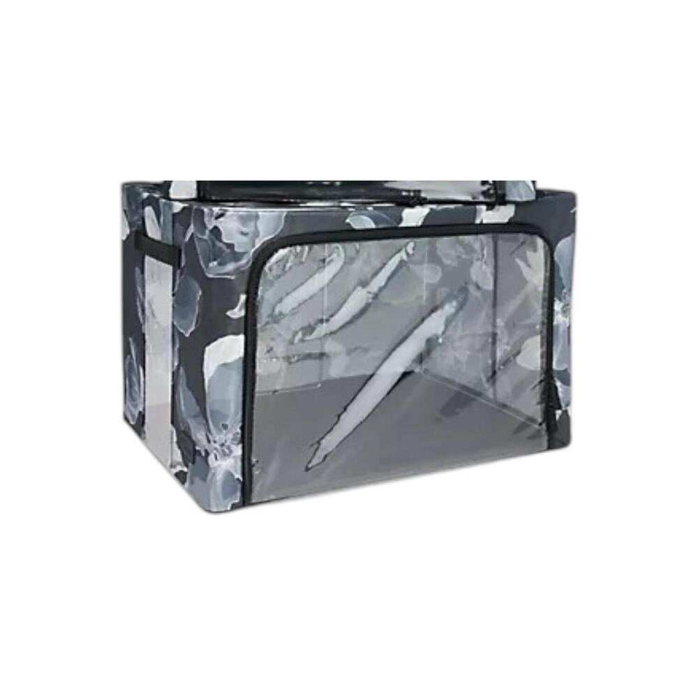 Periea 8-Pack Assorted Collapsible Storage Boxes Black Floral